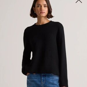 Quince Women's Black Crew Neck Sweater